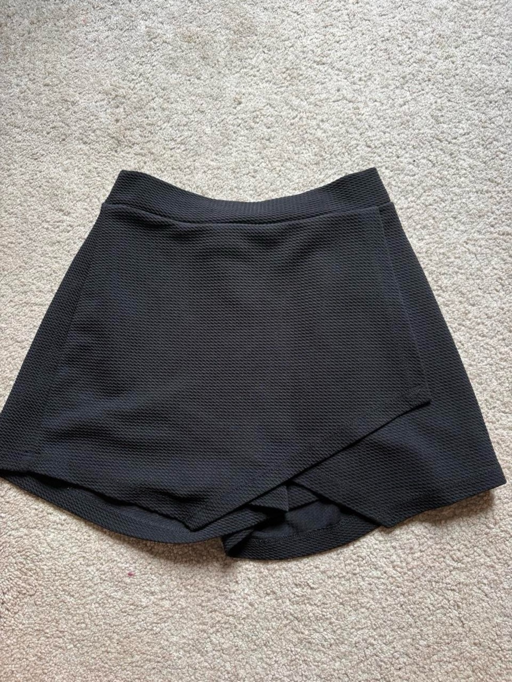 Potter's Pot Black Skort Shorts - Textured Wrap Front